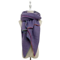 plain contrast stitch scarf